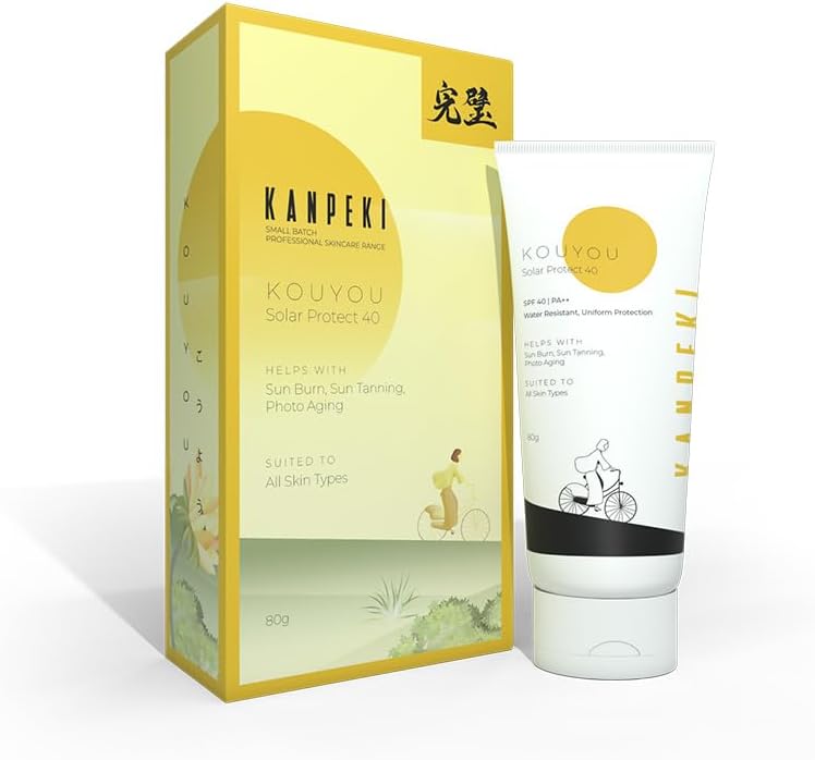 Kanpeki Kouyou Sunscreen Spf 40 For Women&Men|With No White Cast,Water Resistant|Protect From Sun Burn,Sun Tanning&Photo Aging|Broad-Spectrum Uva/Uvb Protection,Suitable For All Skin Type,80G,1 Count
