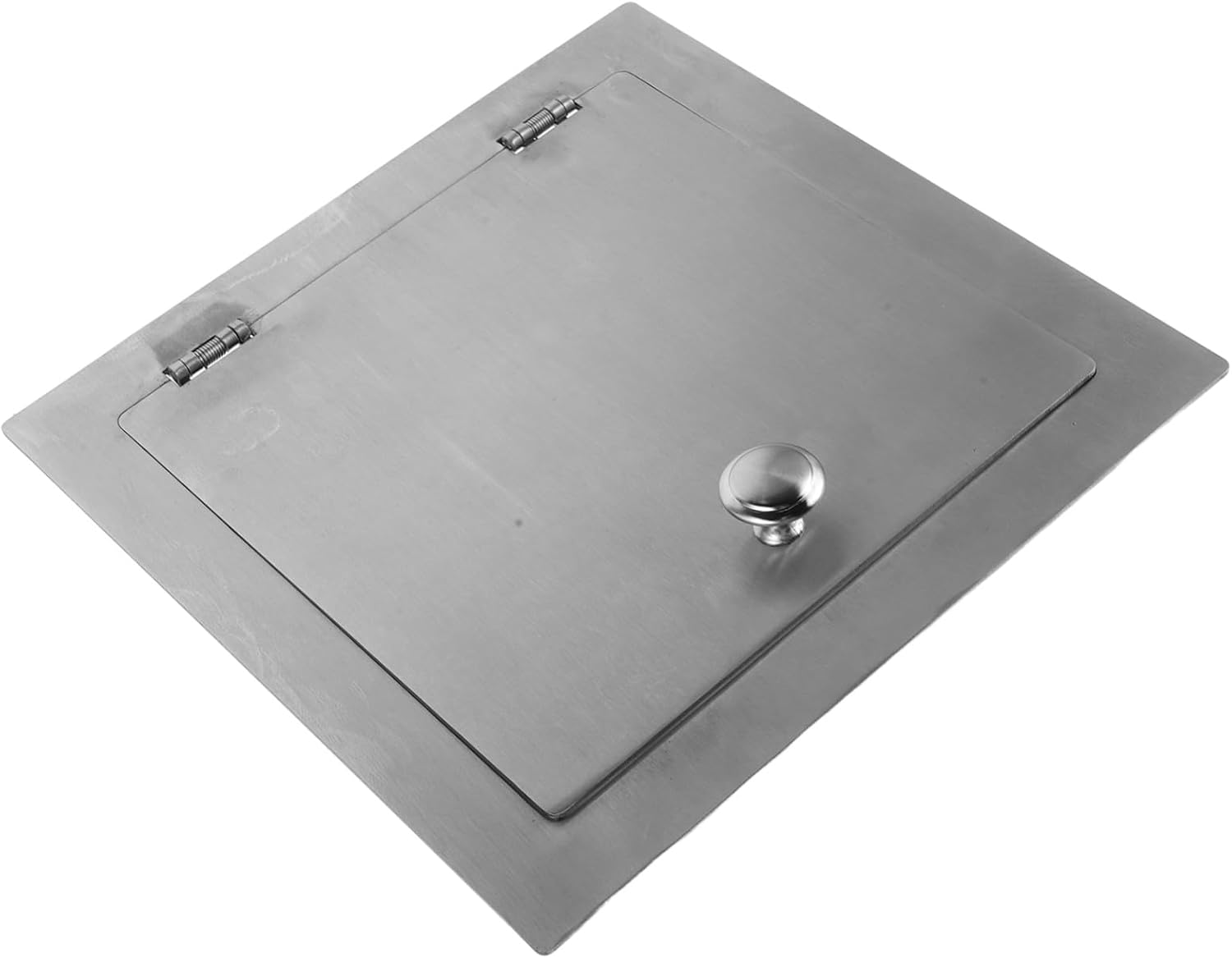 Square Stainless Steel Trash Bin Lid 24cm Recessed Countertop Flap Cover for Kitchen and Bathroom Garbage Chute Embedded Trash Can Flap Lid