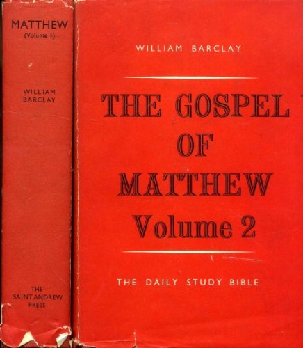 The Gospel Of Matthew - The Daily Study Bible S... B001F2CNUW Book Cover
