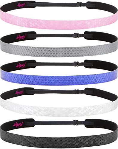 Hipsy Women's Adjustable NON SLIP Geo Sport Headband Multi Gift Pack