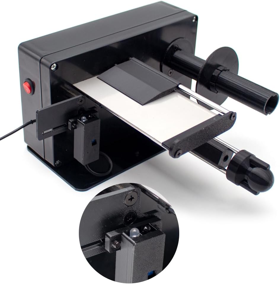 Multi-Row Label Dispensing Machine, Automatic Label Stripper with Infrared Detection, Desktop Applicator for Shipping, Inventory & Retail Labeling