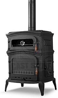 Extra Large Glazed Cast Iron Wood Stove with Oven, Fireplace, Wood Burning Stove, Baking Stove, Fire Pit, Oven Stove, Cast Iron Fireplace Stove, Wood Cooker Stove