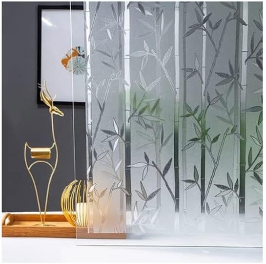 Window Film Window Stickers Window Film Glue-Free Frosted Glass Film Bathroom Window Static Film Living Room Balcony Decorative Window Film Window Privacy Film Glass Sticker(A,60 * 300 cm)