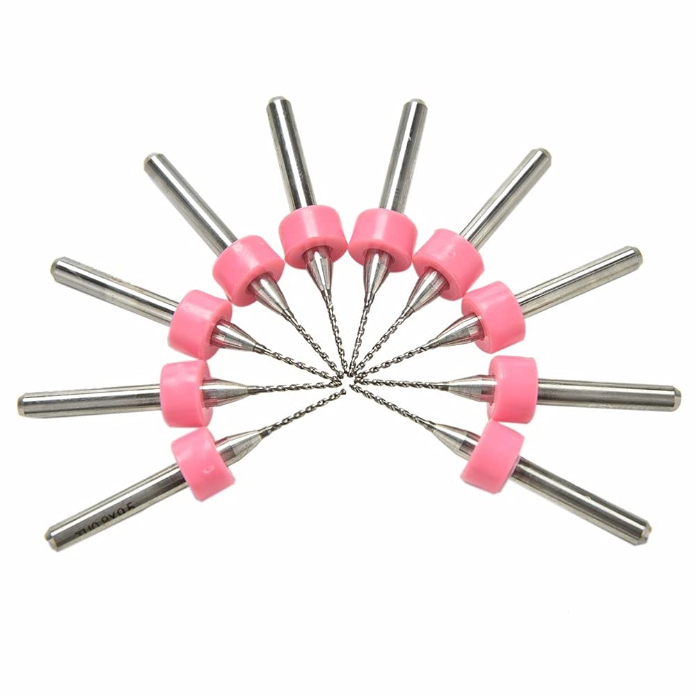 10CPS/Caja 0,8mm PCB plástico Acero Inoxidable Broca tungsteno Acero carburo Grabado Broca BitMicro Mini Juego de Brocas