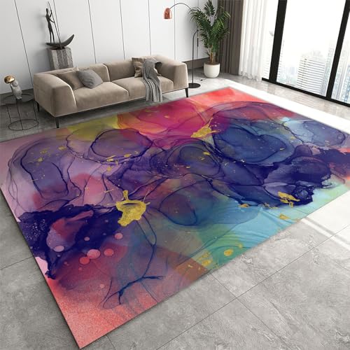 JUFUMUP Buntes Abstrakt Teppiche Gegend, Ölfarbe Kreativ Moderne Kurzflor Teppiche - für Drinnen und Draußen Terrasse Balkon Garten Wohnzimmer 70 x 140 cm JUFUMUP Buntes Abstrakt Teppiche Gegend, Ölfarbe Kreativ Moderne Kurzflor Teppiche - für Drinnen und Draußen Terrasse Balkon Garten Wohnzimmer 70 x 140 cm