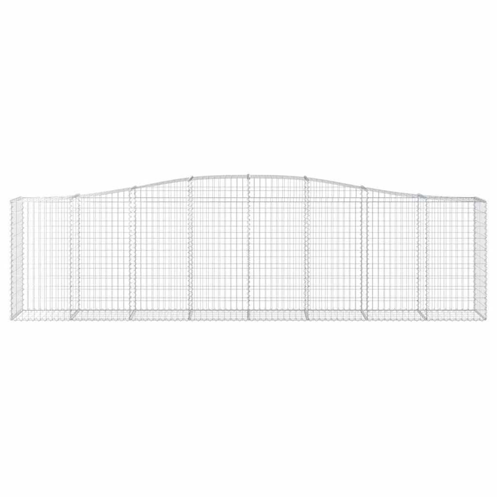 Cesti Gabion Arques 9 pz 400x50x100/120 cm Ferro Zincato | Diametro filo 3,5 mm, ganci rinforzati, barriera giardino decorativo, riempimento rocce o ghiaia