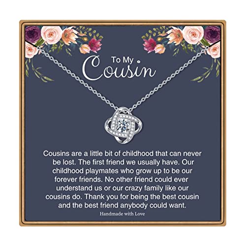 Gifts for Women, 14K White Gold Plated Dainty Love Knot Necklace for Women Grandma Aunt Stepmother Sister Mom Gifts Jewelry Mothers Anniversary Jewelry Gifts for Women Birthday Unique Necklace