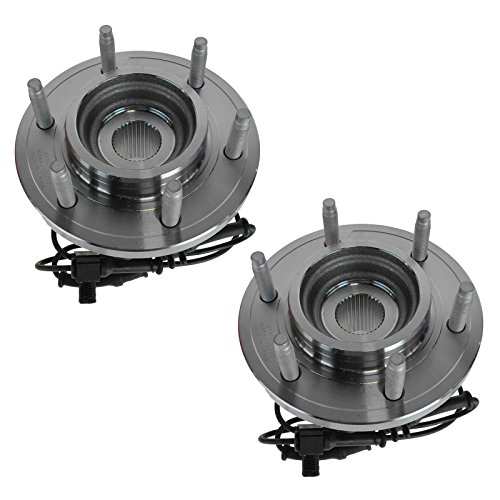 Image of TRQ Front Driver and Passenger Side Wheel Bearing and Hub Assembly Set 2 Piece Compatible with 2006-2010 Hummer H3 2009-2010 H3T