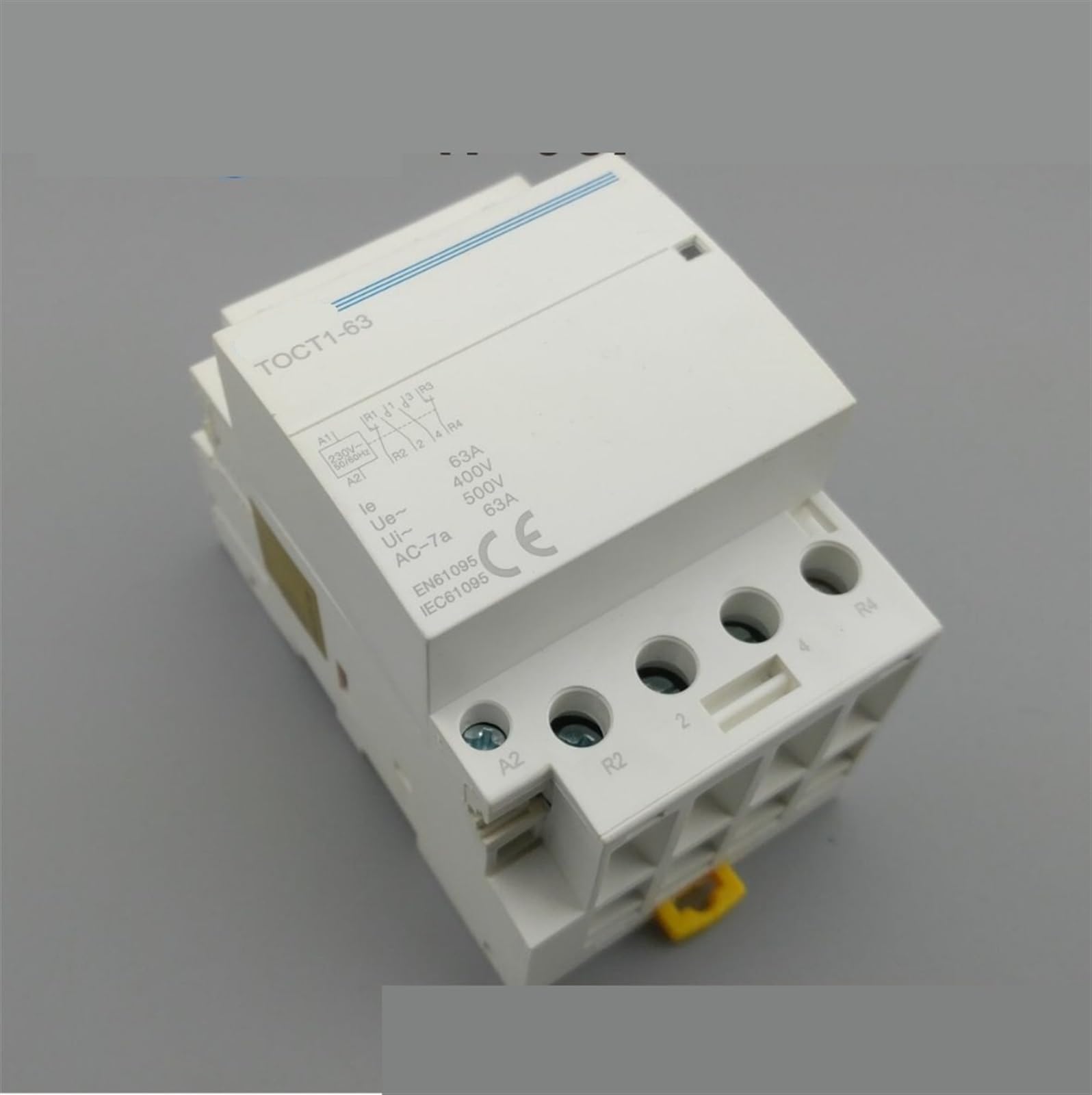 HUUOQIWY TOCT1 4P 63A 2NC 2NO 220V Coil 400V 50/60HZ Din Rail Household Ac Modular Contactor 1Pcs