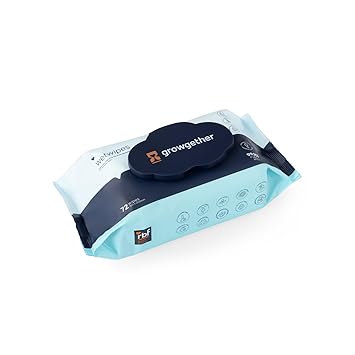 Growgether 99.9% Purified Water Baby Wipes | Hypoallergenic, Biodegradable | With Aloe & Chamomile | Extra Thick & Embossed | Safe for Newborns & Sensitive Skin | 72 Wipes (Pack of 1) - image, photos