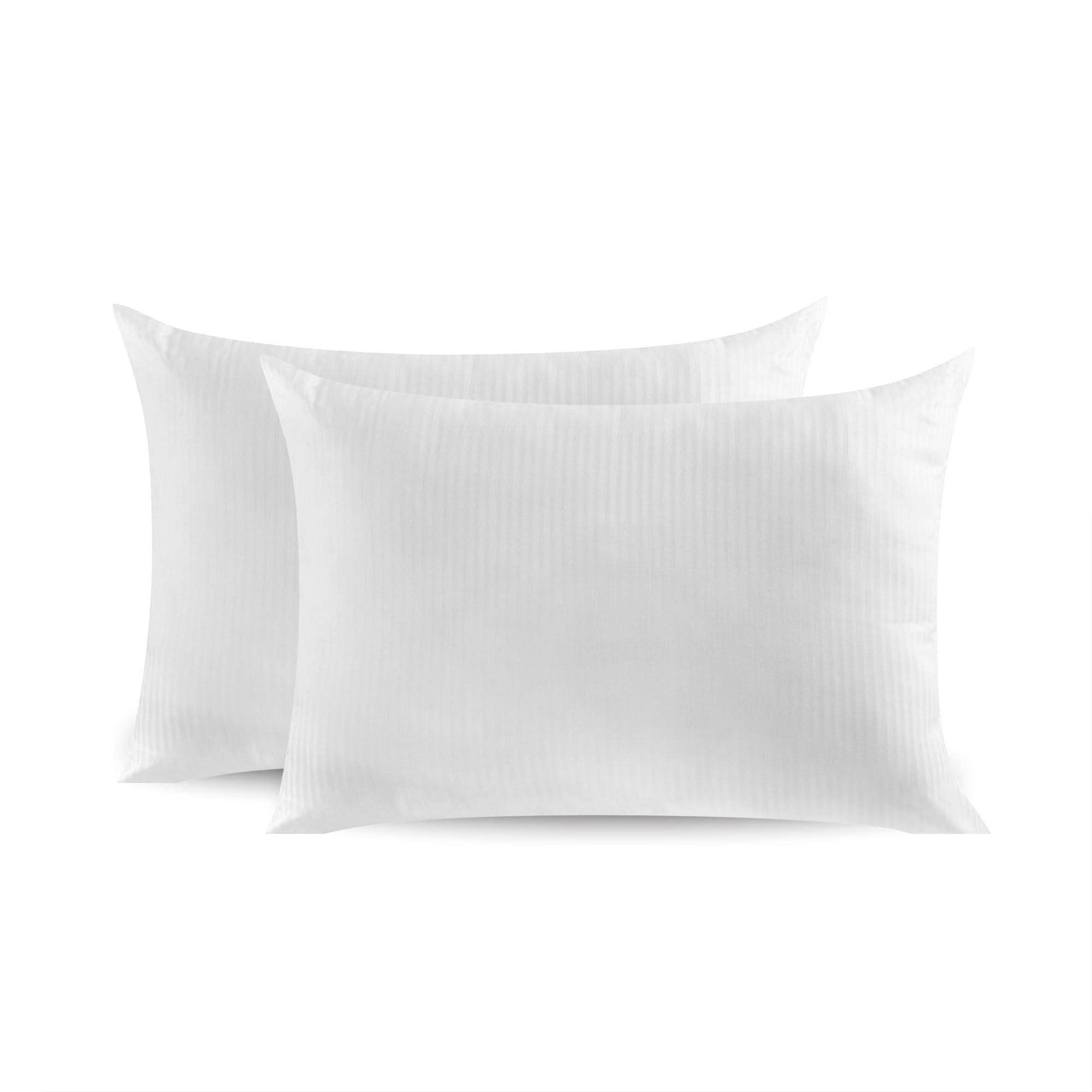 SleepyNights Satin Stripe Hotel Quality Bounce Back 1 Pillow Hypoallergenic & Anti Dust Mite Resistant Premium Filled Pillow for Side Sleepers
