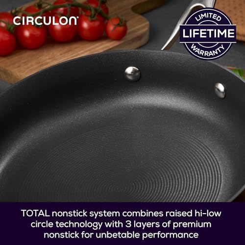 Circulon Wok anodizado duro con tapa 30 cm negro miniatura 3