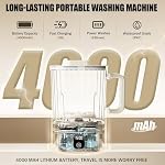 Underwear Washing Machine, Upgrade 2.5L Large Capacity Portable Mini Washing Machine, Underwear Washer Deep Cleans Small Clothes for Apartment, Dorm, RV, Travel & Hotel (khaki)