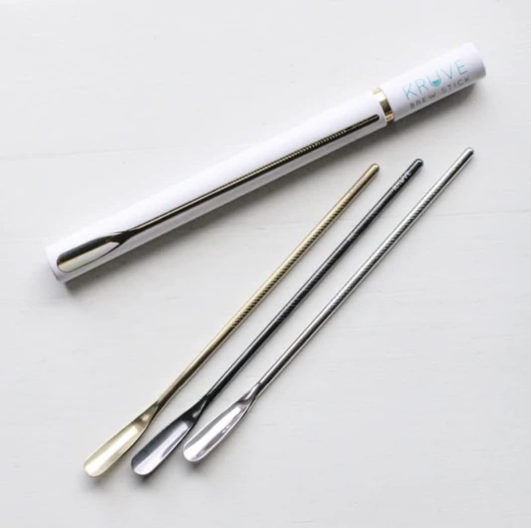 KRUVE Coffee Brew Stick, 8.6 Inch Stainless Steel (Black) for Agitating Grounds During Brewing with Coffee Stirrers - Image 3