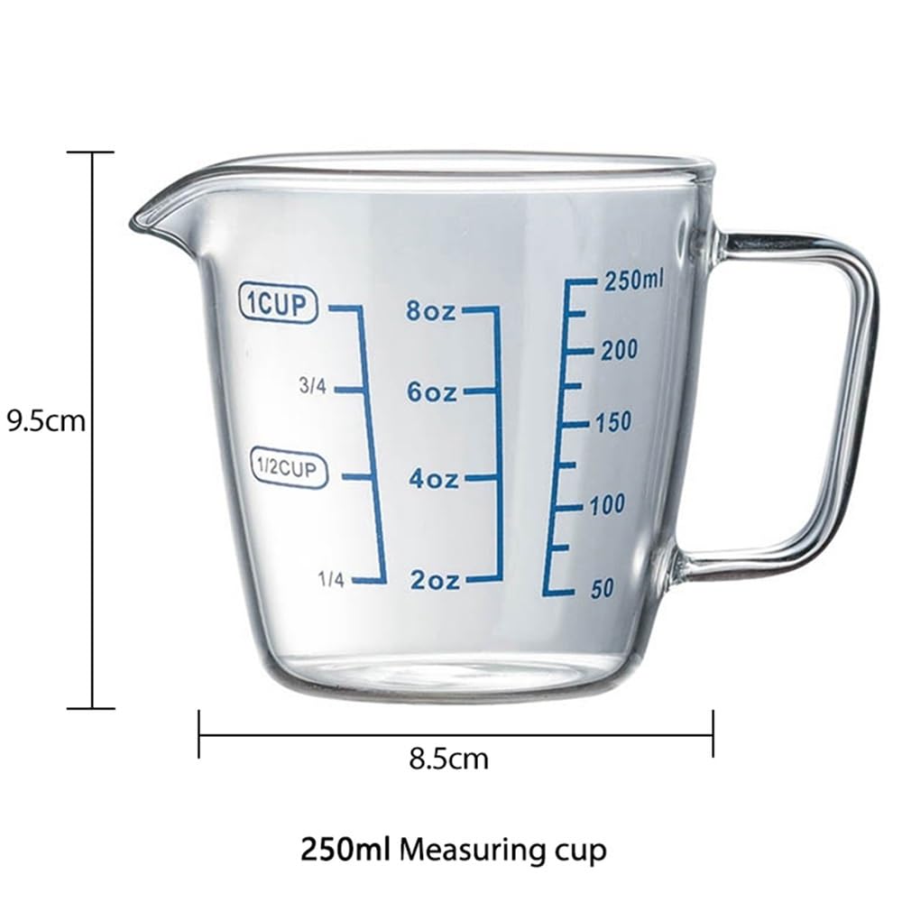 Tasse à mesurer en verre haute teneur borosilicate 250 ml