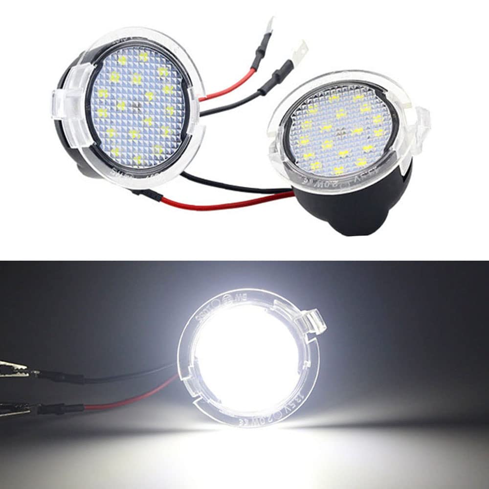 Artue Led Under Mirror Puddle Light, 2 Pcs 18 Led Under Mirror Puddle Light For Mondeo S-Max Edge Explorer