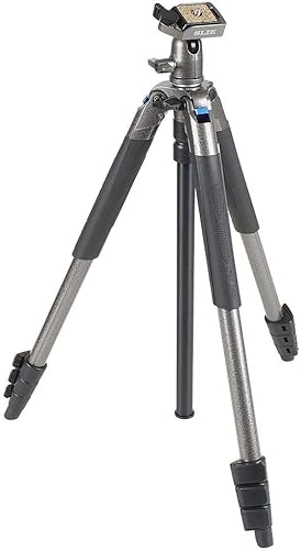 SLIK Sprint PRO III - Trípode de viaje con cabezal de bola SBH-100 para cámaras sin espejoDSLR Sony, Nikon, Canon Fuji y más, acabado metálico
