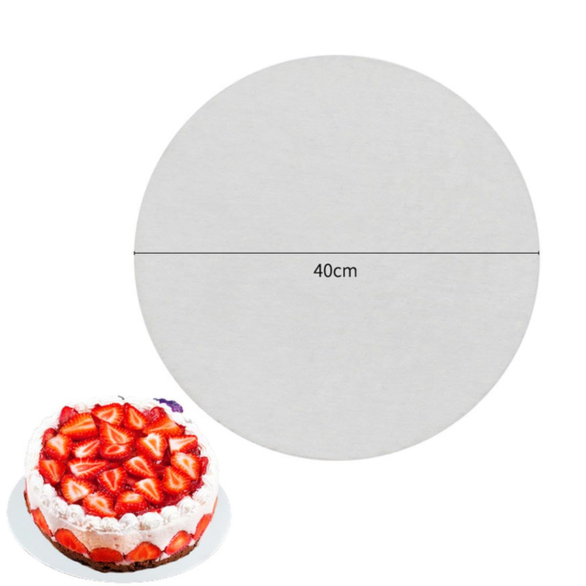 Diámetro 10-40 CM Roundver Cake Cartón Tablero De Papel Pasteles Placa Base Decoraciones Mousse Displays Bandeja-Plata-35cm-5Pcs