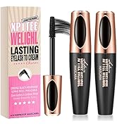 2 stuks 4D-mascara, zwarte waterdichte mascara voor volume en lengte, duurzaam, verlengende masca...