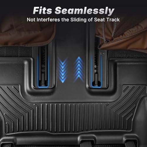 Floor Mats & Trunk Mat with Backrest Mat Fit for Honda Pilot 2025 2024 2023,Custom Fit TPE All Weather Floor Liners for Pilot Accessories, Full Mat Set for Protect, Black by OEDRO - Image 5