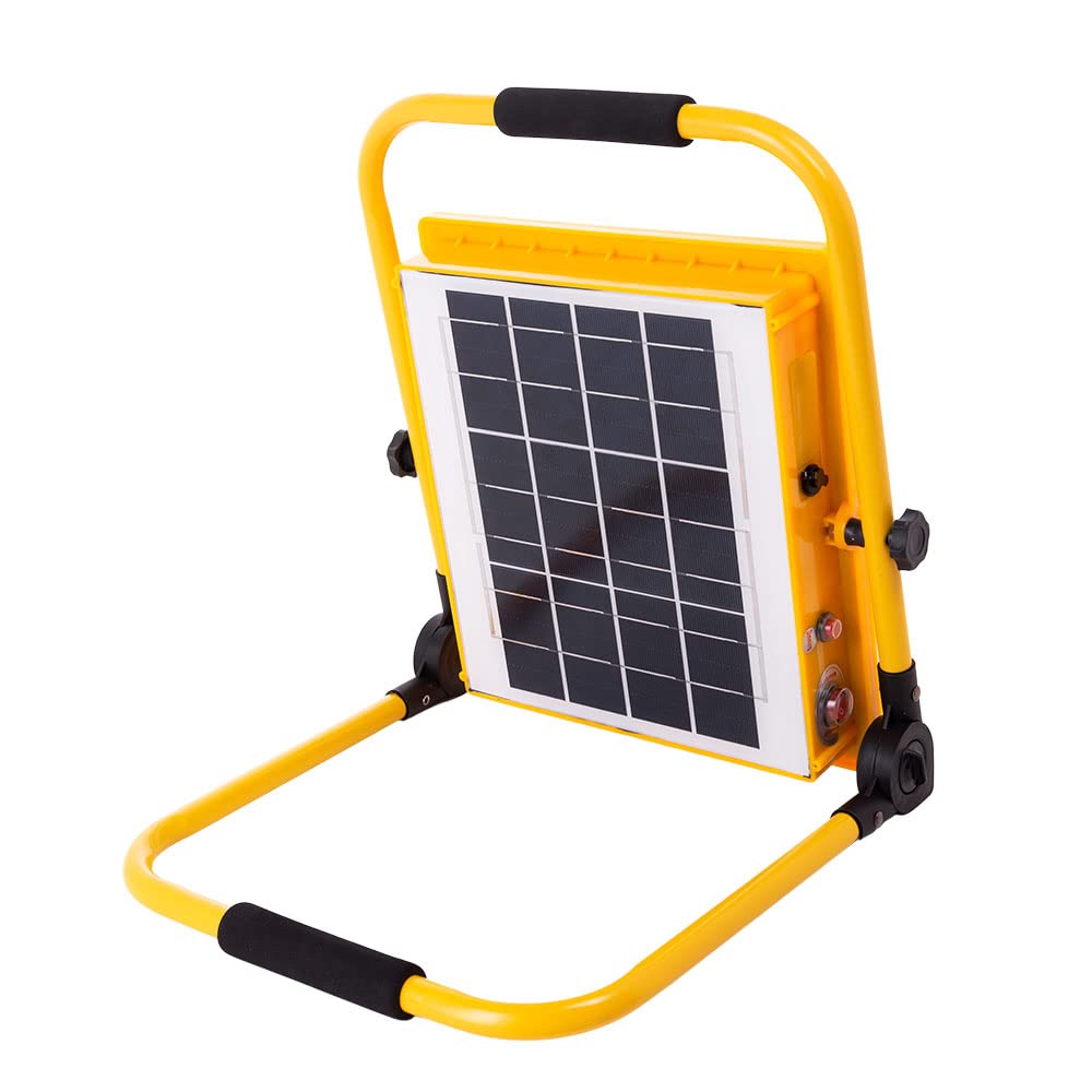 Proyector LED Solar 100W 6500K Panel: 6V/12W Batería: 3,2V/18000MaH Control Remoto [HO-SOLARFL-100W-05] | Greenice