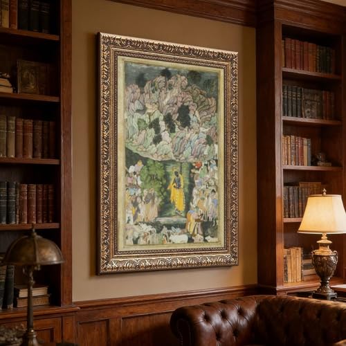 Impression sur toile Krishna art hindou cadre suspendu - 3