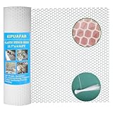 White Plastic Wire Mesh Fence 15.7IN x 6.56FT - Commercial Grade Hexagonal Netting, Heavy Duty Snake & Rodent Barrier for Farms, Poultry Yards, Dog Runs | Durable Outdoor Security Fencing