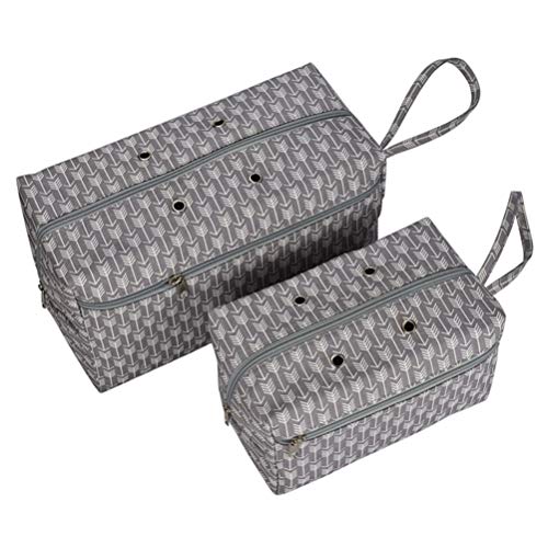 Katech Aufbewahrungstasche für Wolle, Stricktasche zur Aufbewahrung von Häkelnadeln, Stricknadeln und Andere Kleines Zubehör, Häkeln und Stricken Zubehör (Grau) Cover