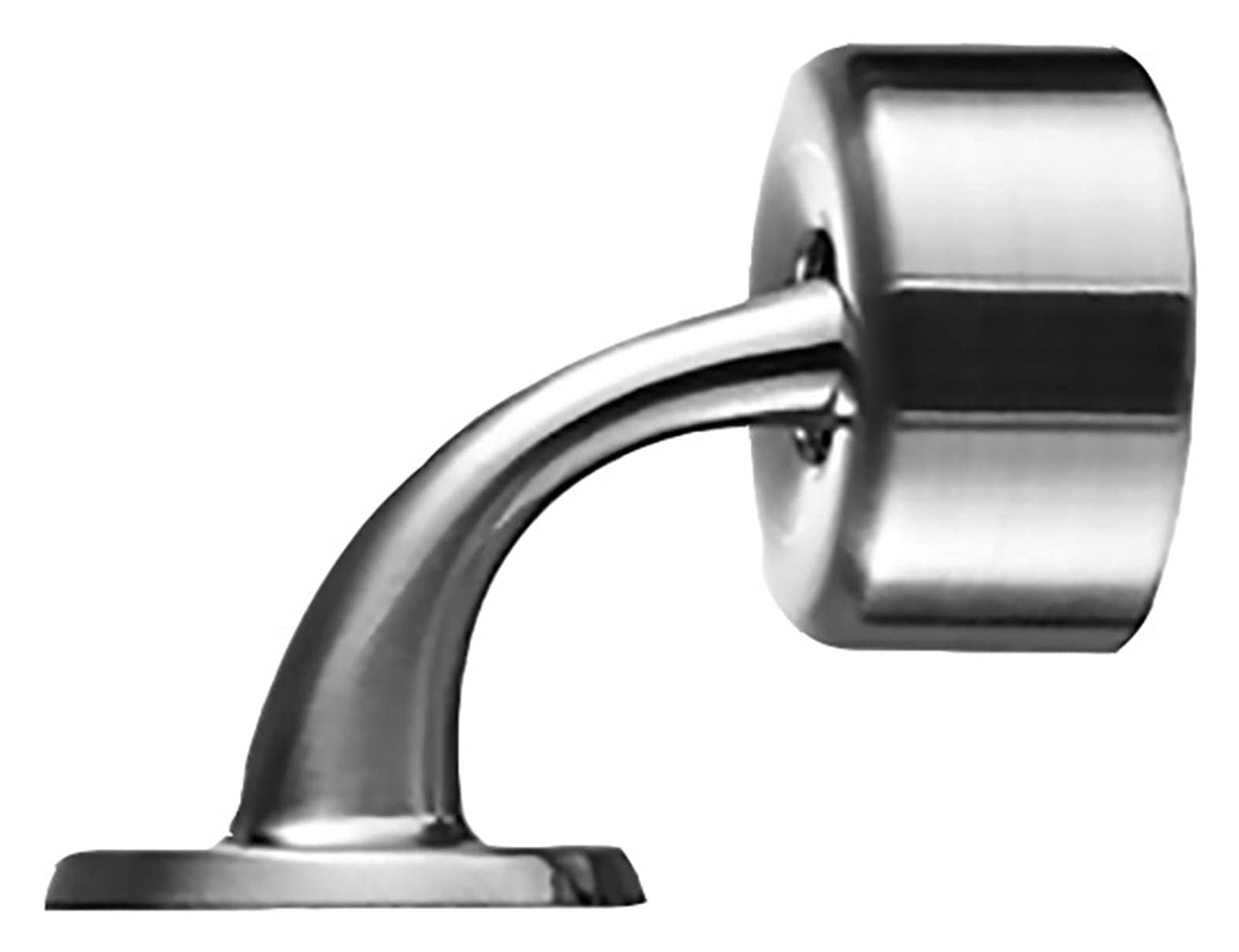 Butée de porte en alliage de zinc robuste finition argentée anti-choc