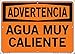 Vestil SI-W-19-C-PS-040-S WEARVERY HOT WATER/AGUA MUY CALIENTE Warning Sign, Polystyrene, 0.040" Overall Size, 14.5" W x 10.5" H