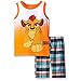 Disney Baby Boys' 2 Piece Plaid Muscle T-Shirt Short Set