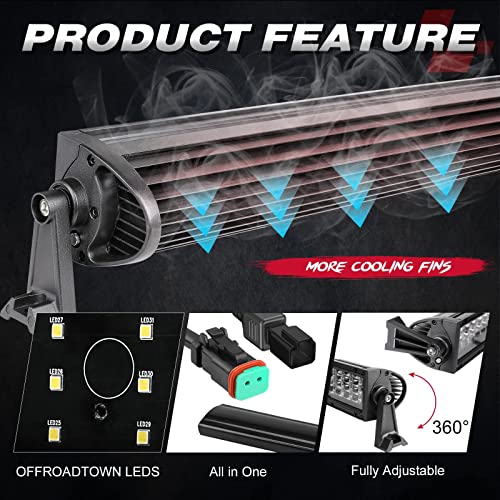 Image of OFFROADTOWN 40'' 640W LED Light Bar Quad Row Offroad Roof Driving Light
