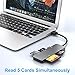 6-in-1 USB3.0 Multi Card Reader, USB 3.0 Memory Card Reader for SD SDXC SDHC Micro SD CF XD M2 MS MMC Camera Memory Card, Multi USB Card Reader/Writer(5Gbps) SD Card Reader for Windows,Mac OS,Linux
