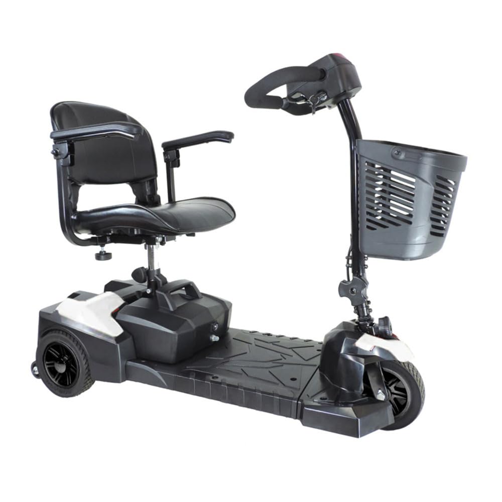 Drive Medical Spitfire Scout 3 Compact Travel Mobility Scooter, 3-Wheel, White