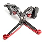 for Kawasaki Ninja 500 Z500 2024 2025 Modified CNC Aluminum Alloy Length Adjustable Foldable Brake Clutch Lever Accessories (Red)