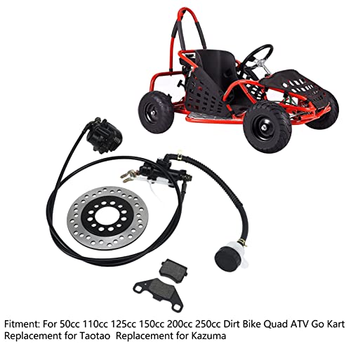 PenRux Scheibenbremsen-Kit, Universal Go Kart Bremssattel Go Kart Hydraulische Bremse Kit Safe Bremsbelag für 50cc 110cc 125cc 150cc 200cc 250cc Dirt Bike Quad ATV Go Kart