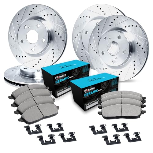 R1 Concepts Front Rear Brakes and Rotors Kit |Front Rear ...