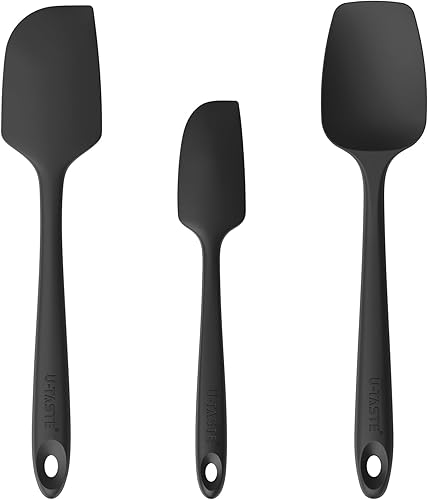 Miniatura 16 de U-Taste Juego de espátulas de silicona para hornear: 480ºF de alta resistencia al calor, raspador de cocina de goma flexible de grado alimenticio,