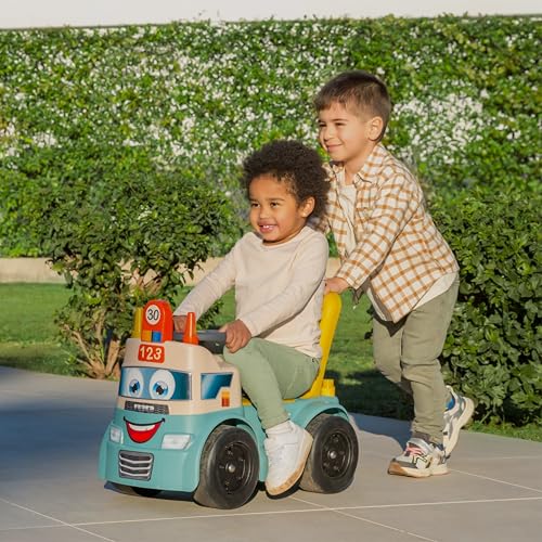 Image of Famosa FEBER - Motofeber Casual Blocks, Push Carrier and Walker 3 in 1 with Recessed Panel, 10 Geometric Blocks and Storage Chest (FED32000)