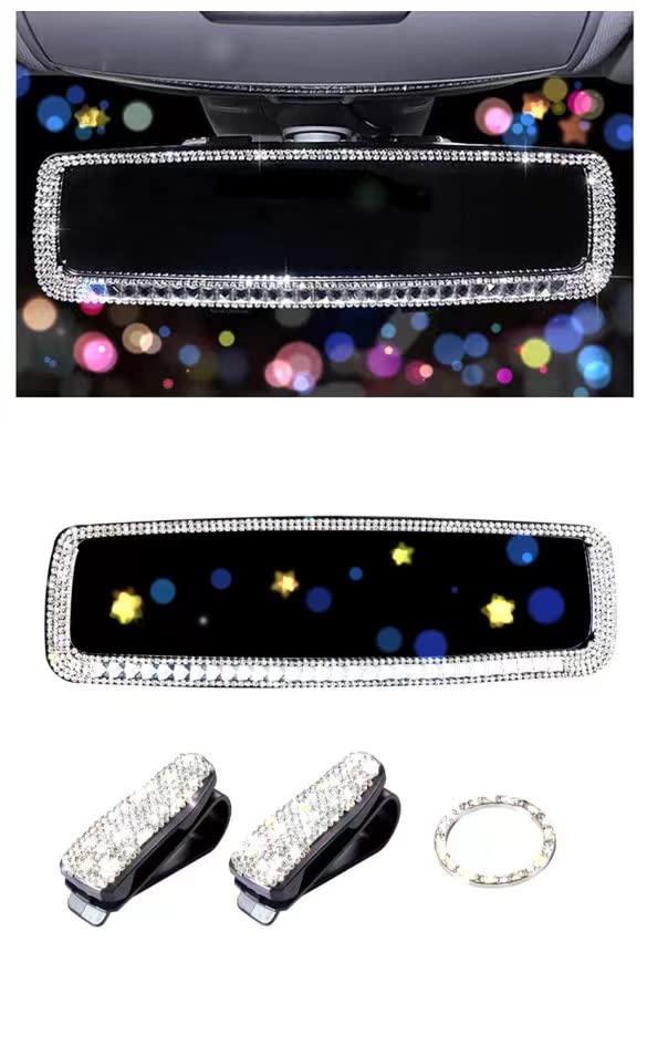 TomGoo Bling Rhinestone Car Rear View Mirror