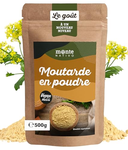 Poudre de Moutarde Monte Nativo (500g) - Moutarde en Poudre sèche - Épices aromatiques séchées avec soin, idéales pour Cuisiner et Assaisonner - Arôme et...