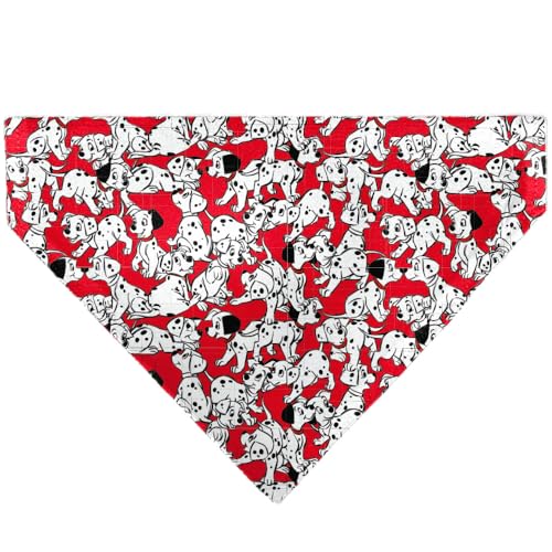 Buckle-Down PB-WDY733 Disney Pet Bandana 101 Dalmatians Puppies Scattered Red Slip On Collar Bandana Only cover