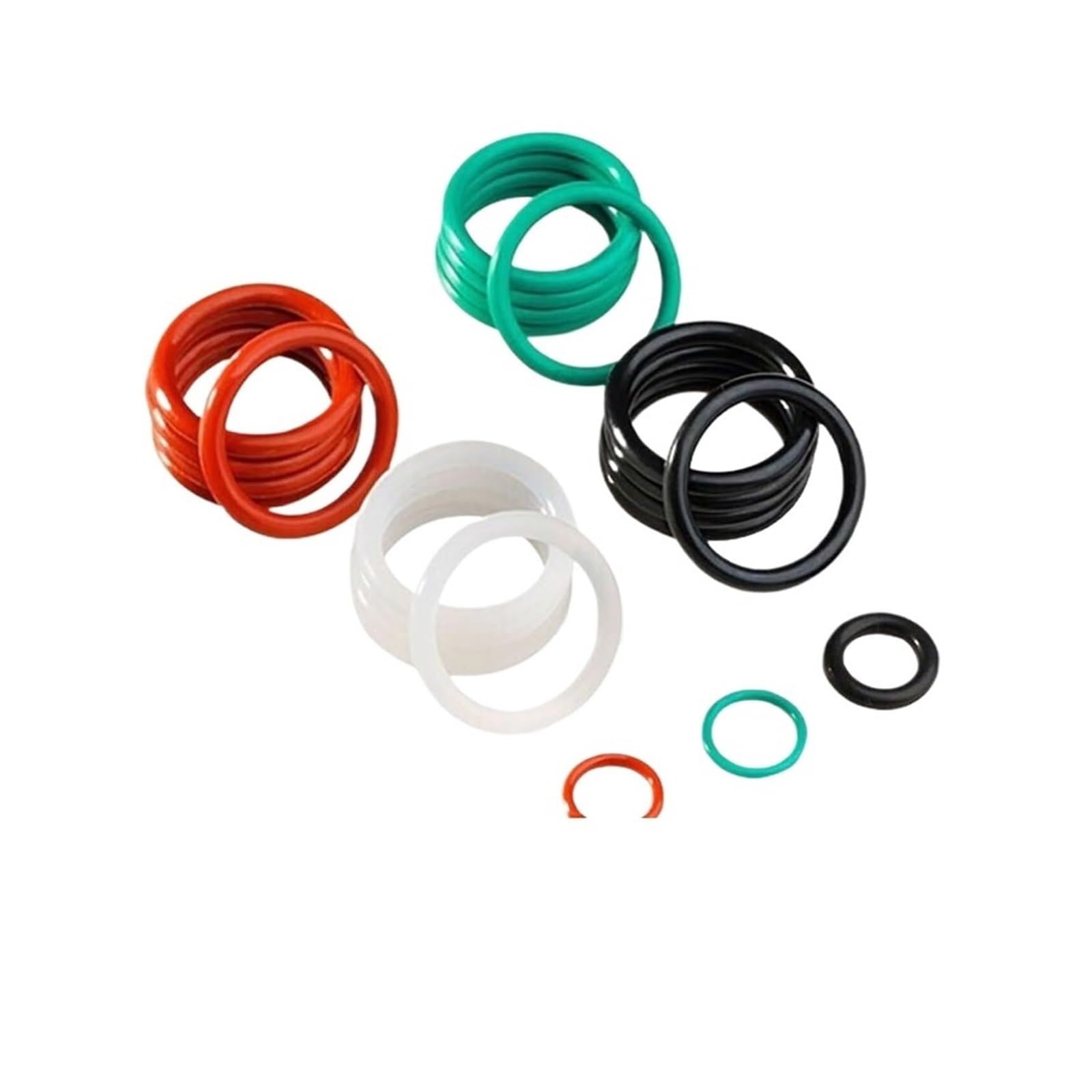 Pierścień uszczelniający Pierścień gumowy O-ring maszyna do cięcia laserowego pierścień uszczelniający CS 2mm 3mm 4mm OD10-50mm wodoodporny w wysokiej temperaturze(Green,OD 50MM-CS 4MM (10PCS))
