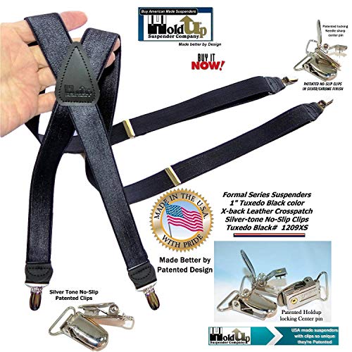 Image of Hold-Up Formal Series Men's X & Y-Back Suspenders with No-Slip Clips