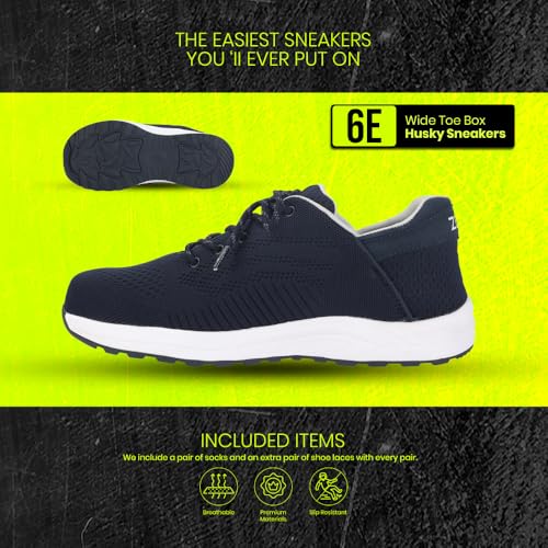 Image of ZEBA Hands Free Slip on Sneakers for Women - Step Up Your Comfort and Style with Perfect Walking Shoes and Fashion Sneakers Black