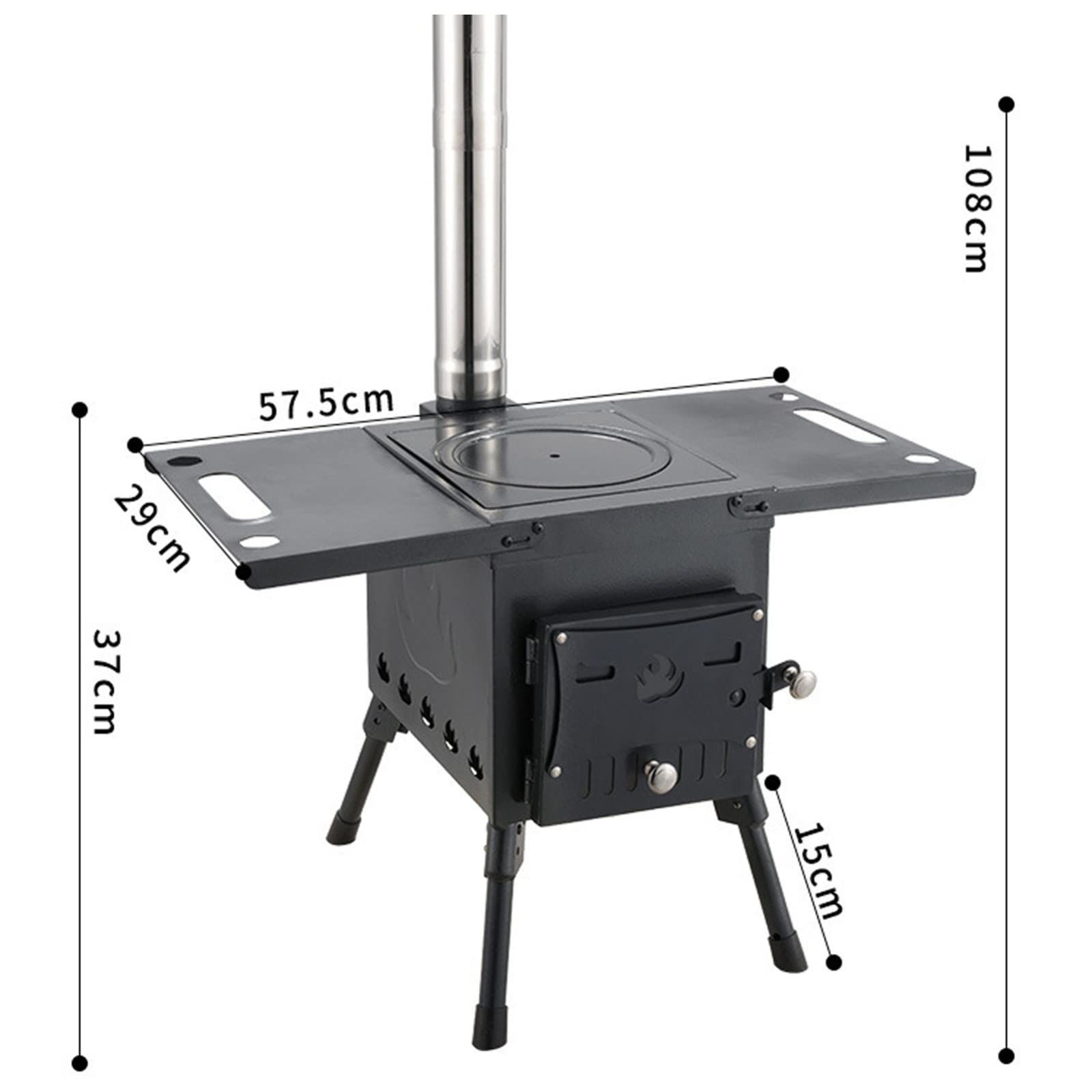 Réchaud de Camping/réchaud de randonnée, réchaud à Bois Portable, réchaud de Tente de Camping, réchaud à Bois, Mini réchaud à Bois/réchaud à Bois d'intérieur Tente de pêche sur Glace
