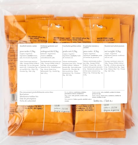 ZIG - Snack Fruits & Nuts - Geröstete und gesalzene Erdnüsse 300 g | 10 Packungen à 30 g