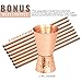 Kitchen Science [Gift Set] Moscow Mule Copper Mugs Set of 8 (16oz) w/Straws & Jigger | 100% Pure Copper Cups, Tarnish-Resistant Food Grade Lacquered Finish, Ergonomic Handle (No Rivet) w/Solid Grip