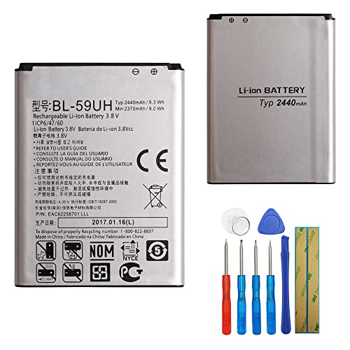 E-YIIVIIL Replacement Battery BL-59UH Compatible with LG G2 Mini D618 D620 D610 with Tools