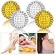 dusaniyali 8 Stück Magnetischer Massageball,Kleiner Igel Ball Handakupunktur Massagebälle Magnetische Akupunktur Yoga Bälle 32mm Durchmesser für Muskelmassage(Silber,Golden)
